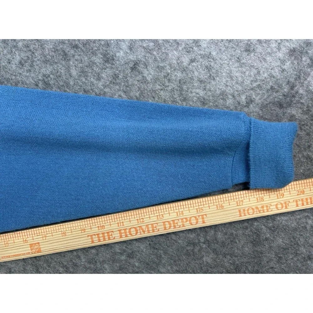 Claude By Brentwood Acrylic Blue Cardigan Sweater Grandpa Large
